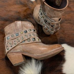 Women’s Western Corral Studded Ankle Boots